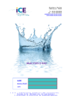 Formulaire: analyse d’eau