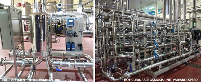 extension of a water treatment plant - pretreatment of the RO - hot cleanable RO